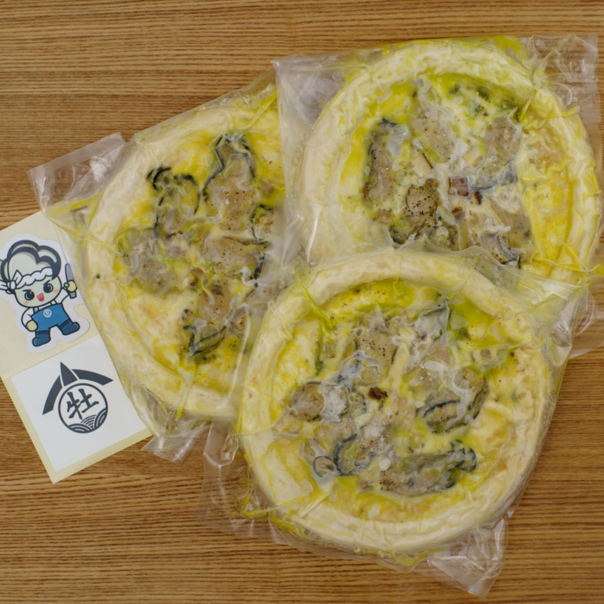 広島直送 大きな身がたっぷり入った牡蠣ピザ(3枚入り)